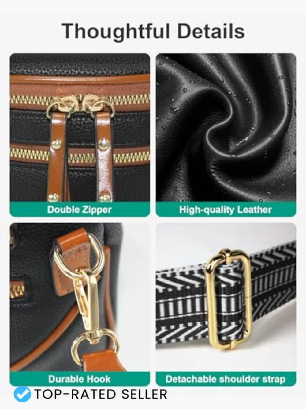Crossbody Bags for Women Soft Vegan Leather Shoulder Bum Bag Coin Purse